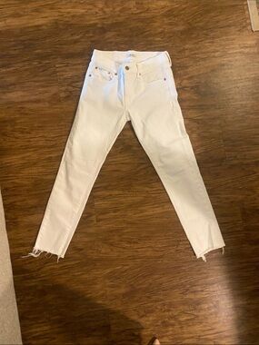 Ralph Lauren off-white jeans raw hem
